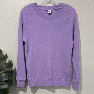 Aritzia - TNA waffle thermal Purple Long Sleeve Tee